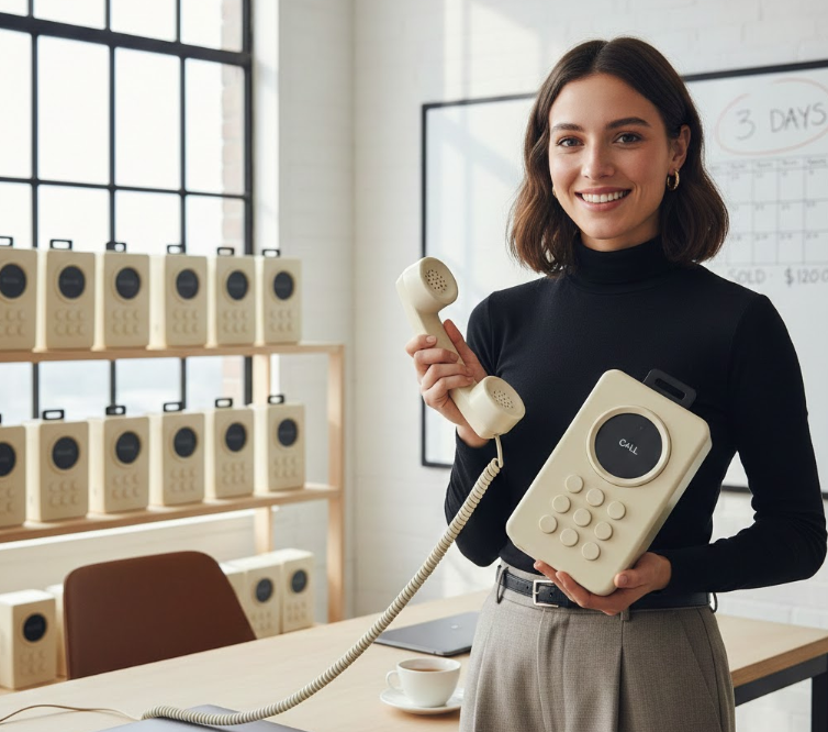 Tech founder built a landline-style phone to help reduce her screentime—she sold $120,000 of them in 3 days